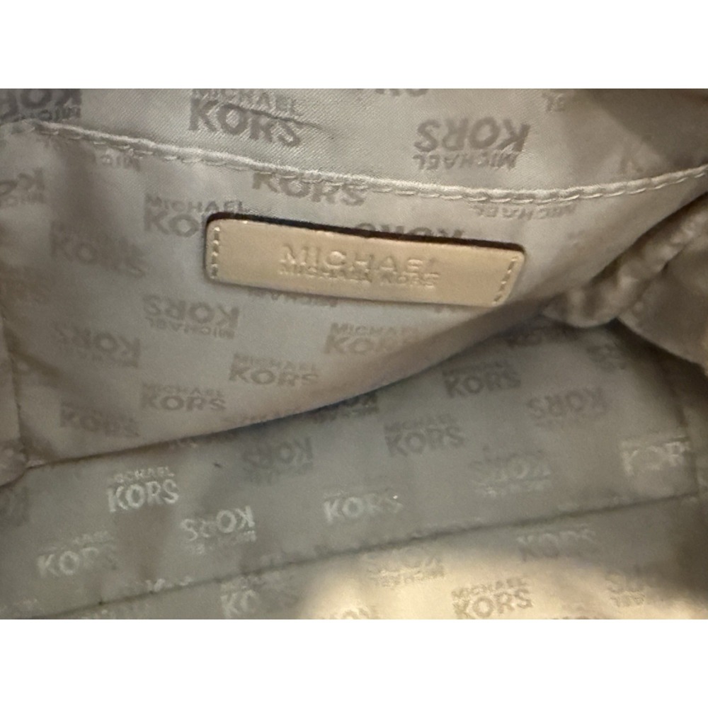 Michael Kors Grayson Satchel Rose Gold Mirror Metallic Logo Monogram Bag Y2K - Picture 10 of 16